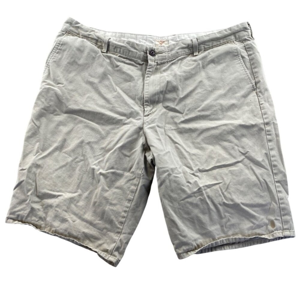 Dockers Mens Shorts Size 38 Beige Cotton Casual Chino Flat Front Classic Summer